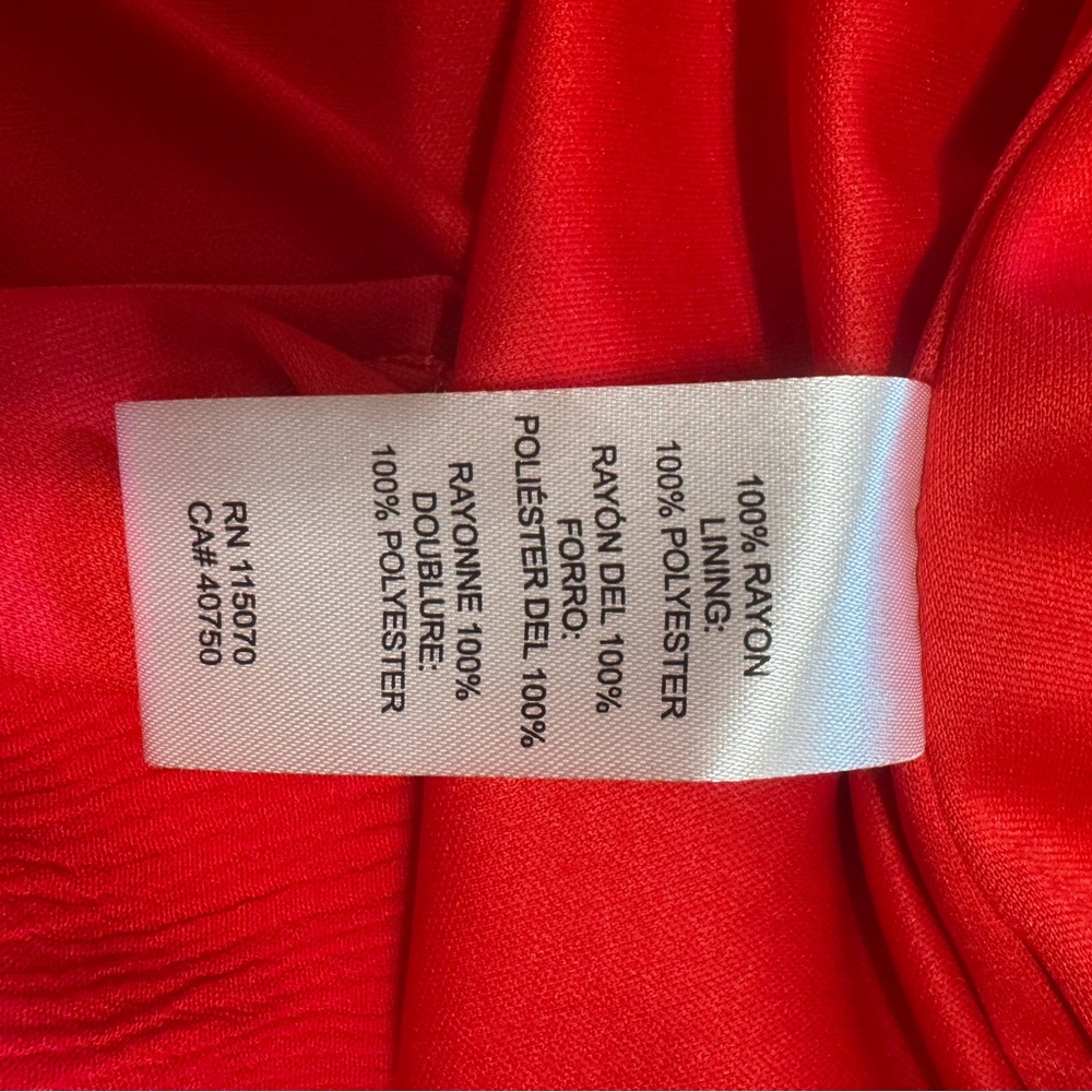 Nina Leonard Red Sleeveless Maxi Dress with Lace Waist - Picture 7 of 8